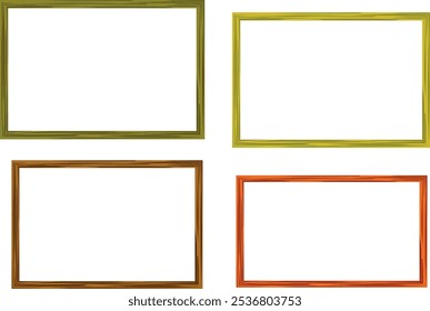 autumn edition pattern colorful rectangular frames set vector