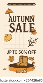 autumn element of design for sales, marketing advertising