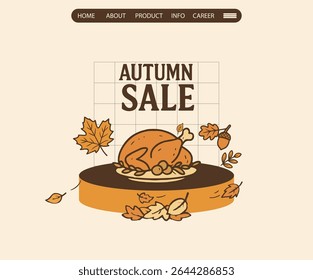 autumn element of design for sales, marketing advertising