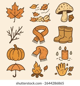 autumn element of design for sales, marketing advertising