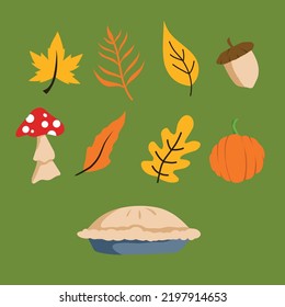 autumn element design for your graphic resource