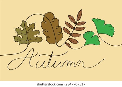Autumn elements illustration image. 
Hand drawn image artwork of a autumn ornaments. 
Simple cute original logo.
Hand drawn vector illustration for posters, cards, t-shirts.