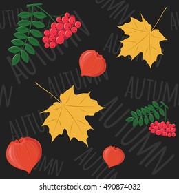 Autumn Elements Seamless Pattern