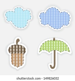 Autumn elements set. Vector illustration.