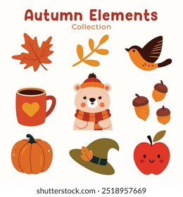 Autumn Elements Vector Collection | Fall Design Set