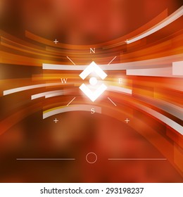 Autumn end technology lines. Vector nature background with blur. Season  website decor.