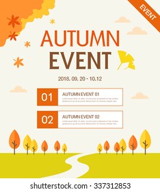 autumn event template