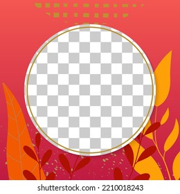 Herbst, Herbst-Hintergrund-Banner, Plakatdesign-Vorlage. Rahmen oder Rahmen der sozialen Medien. Verkauf, Thanksgiving-Konzept mit Blättern. Vektorgrafik.