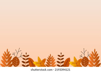 Autumn, Fall background vector, leaf wallpaper