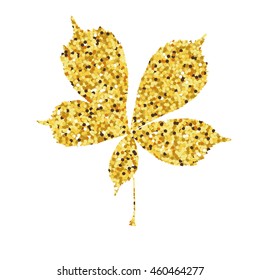 Autumn fall. Chestnut background. Vector illustration.
