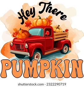 Autumn Fall Design.  Hey There Pumpkin svg