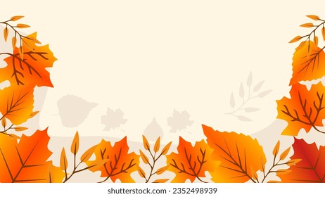 Autumn Fall Floral Red Yellow Leaves Background