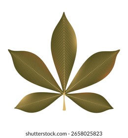 Autumn fall horse chestnut leaf