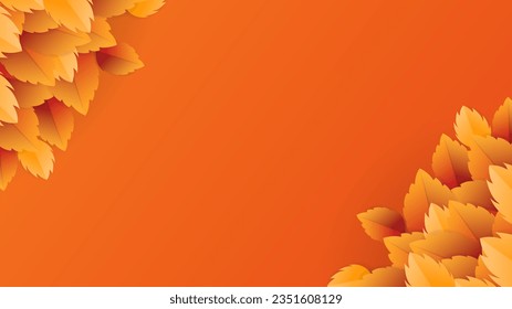 Autumn fall leaf background with copy space in autumn season with fall plants isolated background , illustration Vector EPS 10