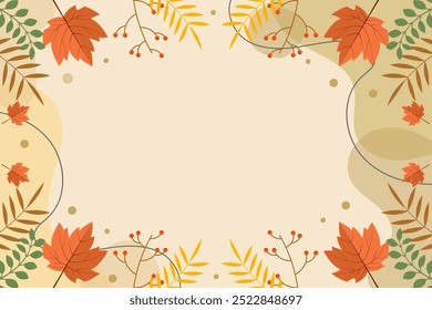 Autumn fall leaf background. Vector Illustration.