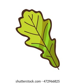 Otoño o otoño. Dibujo simple. Vector aislado en blanco.