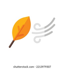 autumn fall leaf flat icon isolated background