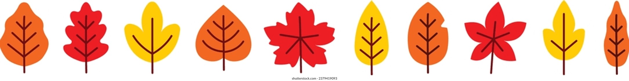 Autumn fall leaf orange red yellow fallen leaves brown nature season halloween vector graphic design illustration art maple canada
