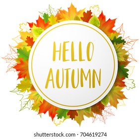 autumn fall leaves circle