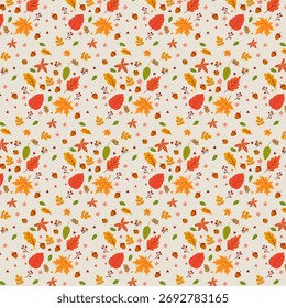 Fondo de patrón de hojas de otoño