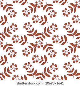 Autumn fall leaves seamless vector pattern