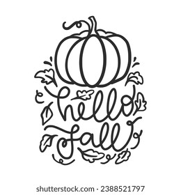 Autumn Fall Lettering Quotes For Printable Posters, Cards, T-Shirt Design.