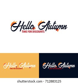 Autumn fall logo and Emblem. Vector Illustration