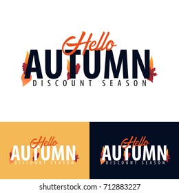 Autumn fall logo and Emblem. Vector Illustration
