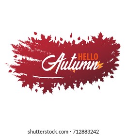 Autumn fall logo and Emblem. Vector Illustration