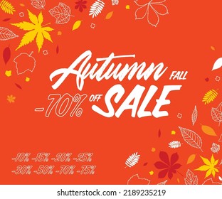 Autumn fall off sale banner design for your brand 
