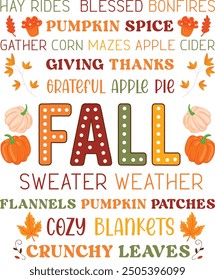 Autumn Fall PNG Vector T-shirt Design