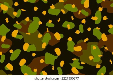 Automne automne. Motif Harmonieux De Chien. Grunge D'Animal Noir. Blot de vaporisation liquide. Tête Jaune. Fourrure de graffiti. Point De Fluide Acide. Texture d'impression abstraite. Inkblot liquide. Arrière-Plan Encre Harmonieux. Bouton Sale.