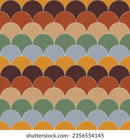 Autumn and fall seamless pattern, beautiful color, great for holidays season, red blue green and yellow. Vector seamless pattern.