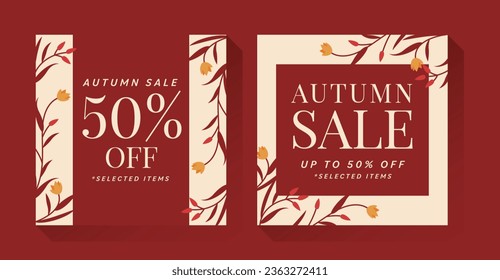 Autumn Fall Season Sale Banner