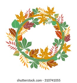 autumn fall season vector design nature background