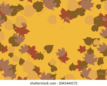 autumn or fall theme falling leaves vector background