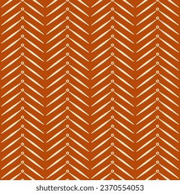 Autumn or fall theme of fishbone seamless pattern in yellow and brown color. Use for background , wallpaper, card, cover, decoration, paper, textile and etc