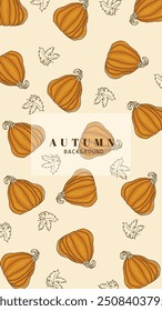 outono, outono, outono, Trendy fundos com bombons bonitos e folhas bonitas. Vetor modelos cartaz, convite, cartão, folheto, capa, banner, cartaz, brochura, mídia social, venda, publicidade