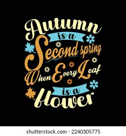 Autumn Fall Typography T-Shirt Design