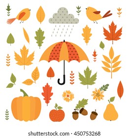 Autumn. Fall. Vector set. 