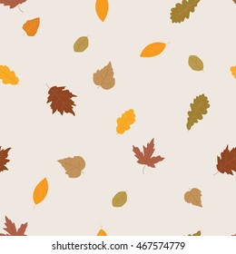 Autumn fallen leaves. Autumn  seamless pattern. Colorful autumn leaves set. Leaves branch. leaves tree. leaves free fall. Leaves nature. Leaves autumn.Leaves illustration