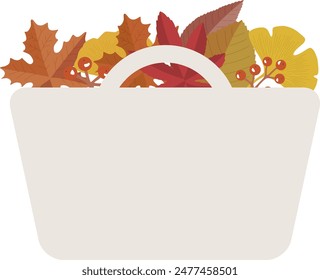 Autumn fallen leaves vector frame