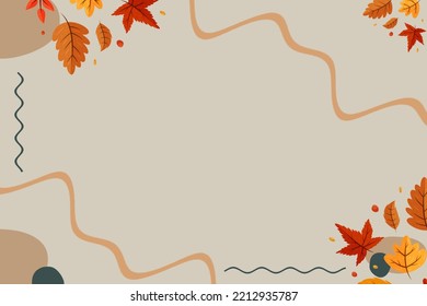 Autumn falling leaves. Autumnal foliage fall and poplar leaf flying in wind motion blur. Autumn design. Templates for placards, banners, flyers, presentations, reports.