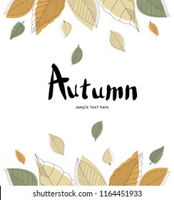 Autumn falling leaves background