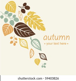 Autumn falling leaves background