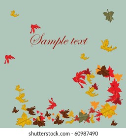 Autumn falling leaves background