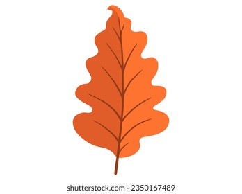 Autumn Falling Leaves. Hand Drawn Autumn Leaf Illustration