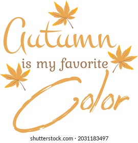 Autumn Falling leaves, typography for postcard, banners, flyers or T Shirt