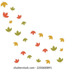 illustration vectorielle des feuilles tombantes