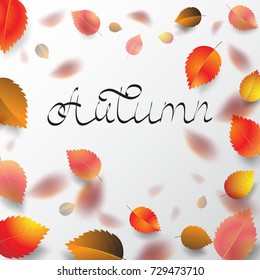 Autumn falling leaves. Vector stock.
